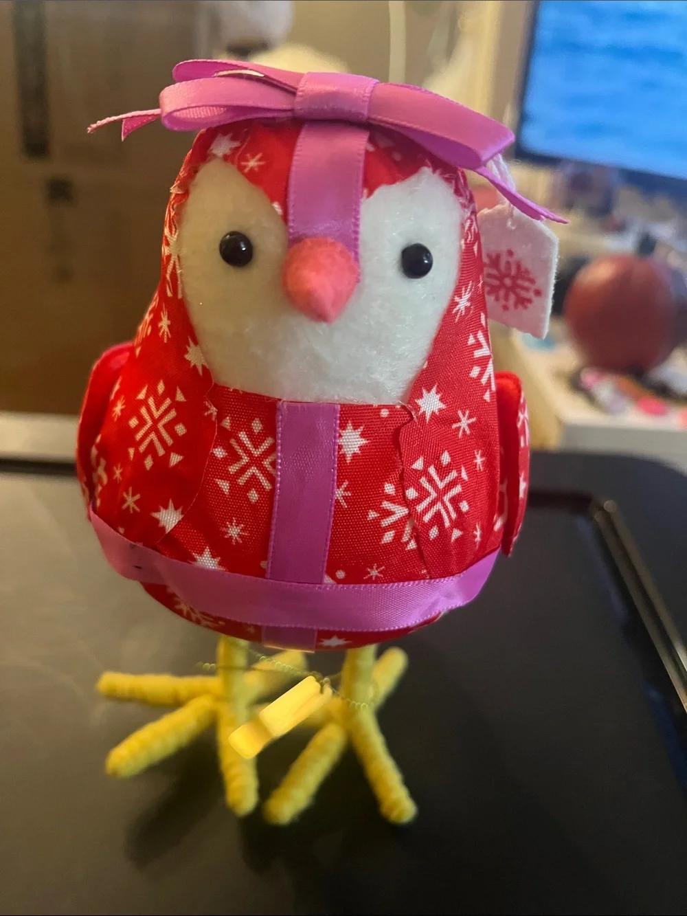 Target Red and Pink Holiday Snowflake Bird Ornament